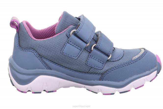 Superfit azul/rosa crianças sport5 - tênis baixo com fecho de velcro JFFX830