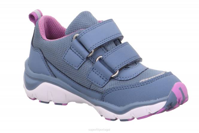 Superfit azul/rosa crianças sport5 - tênis baixo com fecho de velcro JFFX830