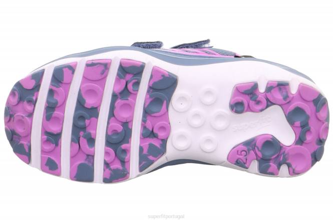 Superfit azul/rosa crianças sport5 - tênis baixo com fecho de velcro JFFX830