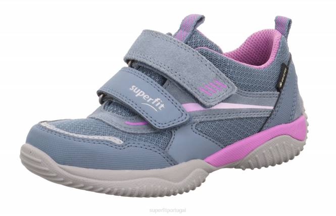 Superfit azul/roxo crianças storm - tênis cano baixo com velcro JFFX818