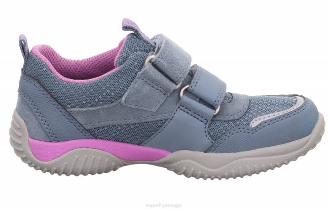 Superfit azul/roxo crianças storm - tênis cano baixo com velcro JFFX818
