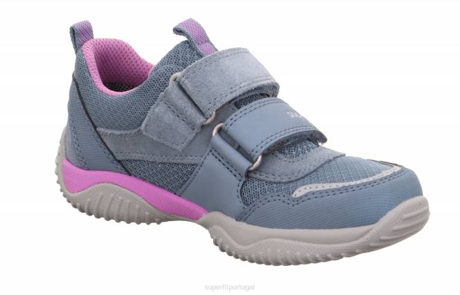 Superfit azul/roxo crianças storm - tênis cano baixo com velcro JFFX818