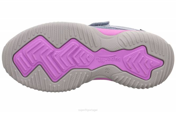 Superfit azul/roxo crianças storm - tênis cano baixo com velcro JFFX818
