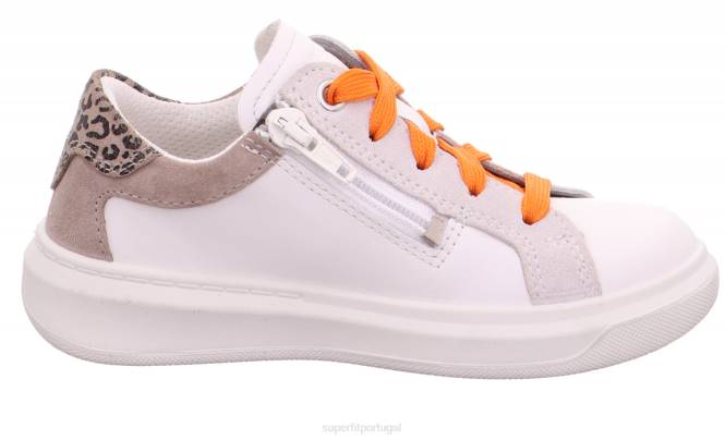 Superfit branco crianças cosmo - tênis baixo com cadarço JFFX797