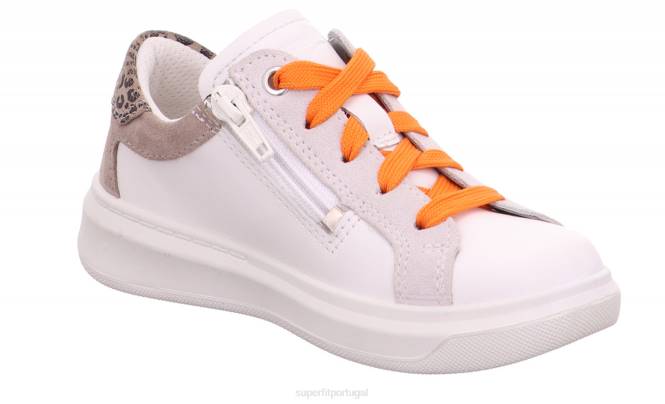 Superfit branco crianças cosmo - tênis baixo com cadarço JFFX797