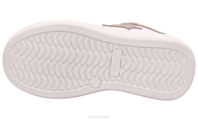 Superfit branco crianças cosmo - tênis baixo com cadarço JFFX797
