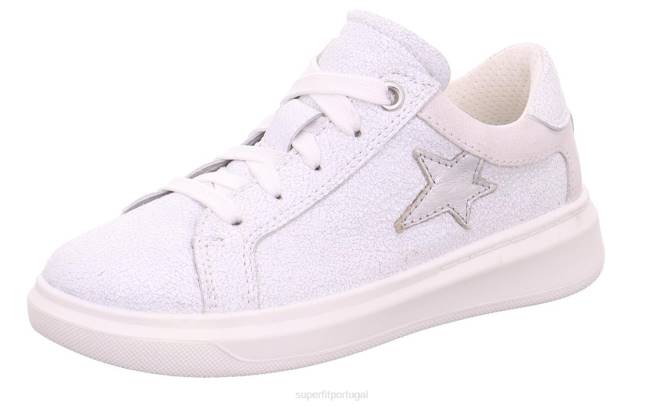 Superfit branco crianças cosmo - tênis baixo com cadarço JFFX868