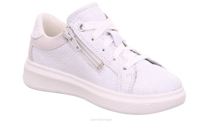 Superfit branco crianças cosmo - tênis baixo com cadarço JFFX868