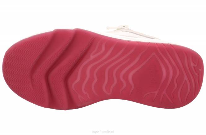 Superfit branco crianças melody - tênis cano baixo com zíper JFFX829