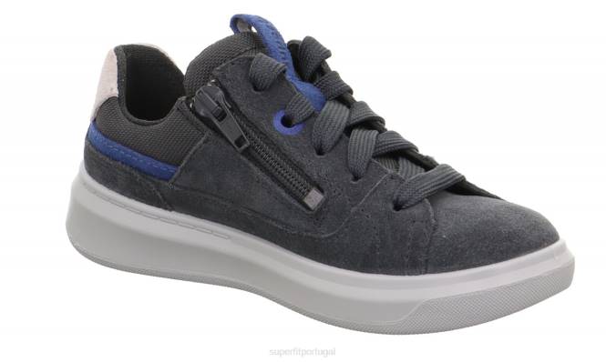 Superfit cinza azulado crianças cosmo - tênis baixo com cadarço JFFX793