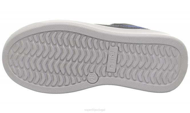 Superfit cinza azulado crianças cosmo - tênis baixo com cadarço JFFX793