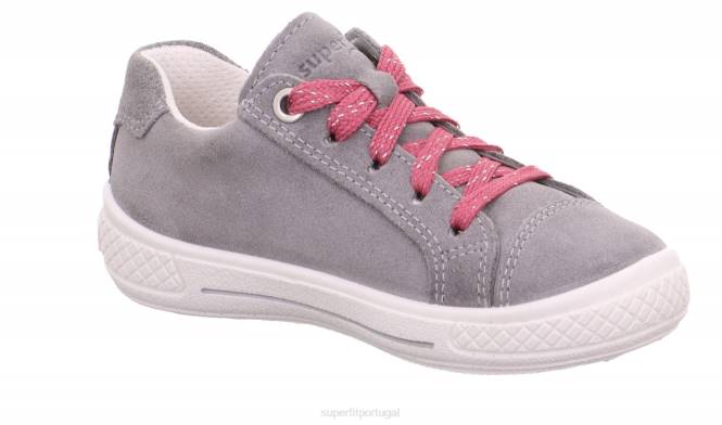 Superfit cinza claro crianças tensy - tênis cano baixo com zíper JFFX822