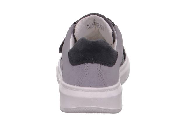 Superfit cinza crianças cosmo - tênis baixo com velcro JFFX810