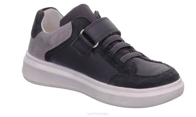 Superfit cinza crianças cosmo - tênis baixo com velcro JFFX810