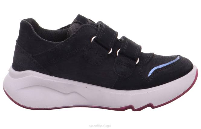 Superfit cinza crianças melody - tênis cano baixo com velcro JFFX839