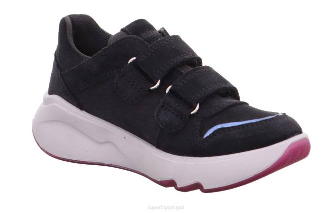 Superfit cinza crianças melody - tênis cano baixo com velcro JFFX839