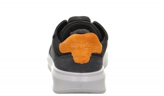 Superfit cinza/laranja crianças cosmo - tênis cano baixo com sistema boa fit JFFX832