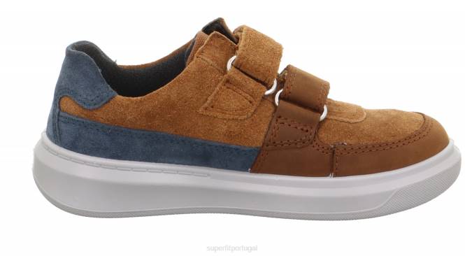 Superfit marrom/azul crianças cosmo - tênis baixo com velcro JFFX781