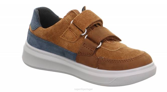 Superfit marrom/azul crianças cosmo - tênis baixo com velcro JFFX781