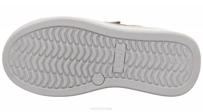 Superfit marrom/azul crianças cosmo - tênis baixo com velcro JFFX781