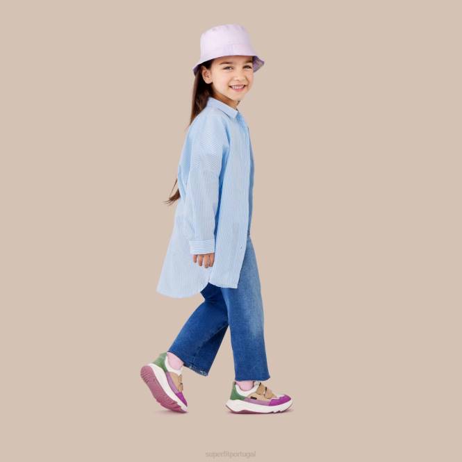 Superfit multi cor crianças melody - tênis cano baixo com velcro JFFX819