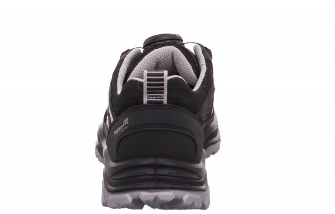 Superfit preto/cinza claro crianças jupiter - tênis cano baixo com sistema boa fit JFFX889