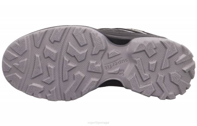 Superfit preto/cinza claro crianças jupiter - tênis cano baixo com sistema boa fit JFFX889