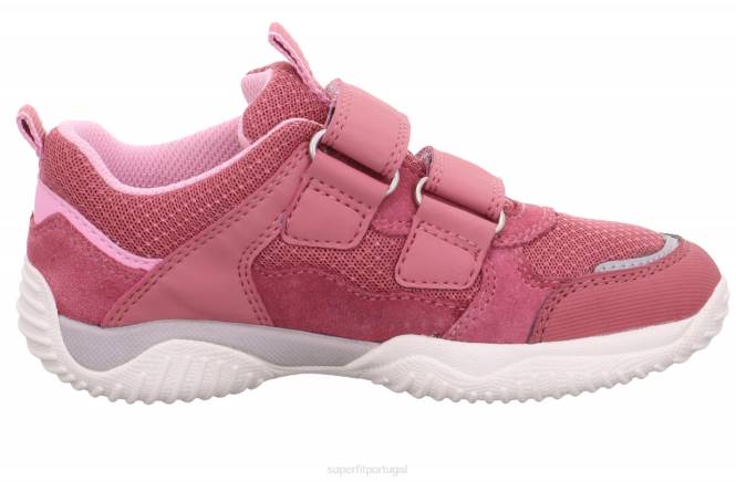 Superfit rosa crianças storm - tênis cano baixo com velcro JFFX802