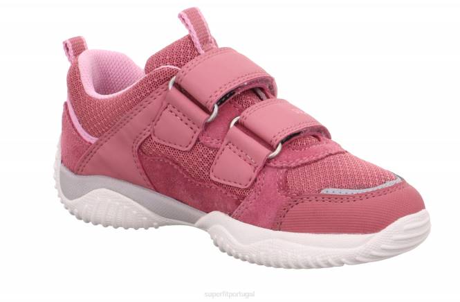 Superfit rosa crianças storm - tênis cano baixo com velcro JFFX802