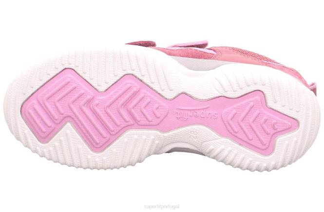 Superfit rosa crianças storm - tênis cano baixo com velcro JFFX802