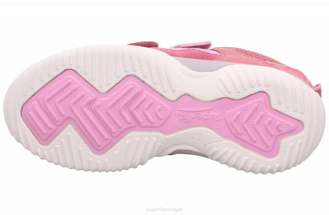 Superfit rosa crianças storm - tênis cano baixo com velcro JFFX802
