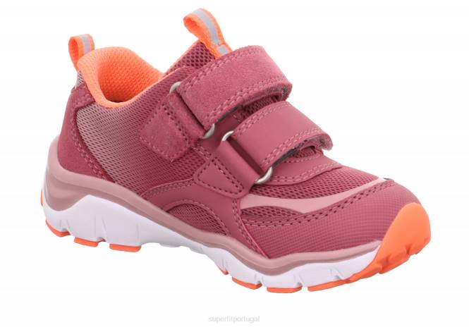 Superfit rosa/laranja crianças sport5 - tênis baixo com fecho de velcro JFFX773