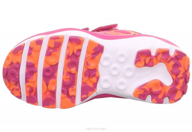 Superfit rosa/laranja crianças sport5 - tênis baixo com fecho de velcro JFFX828