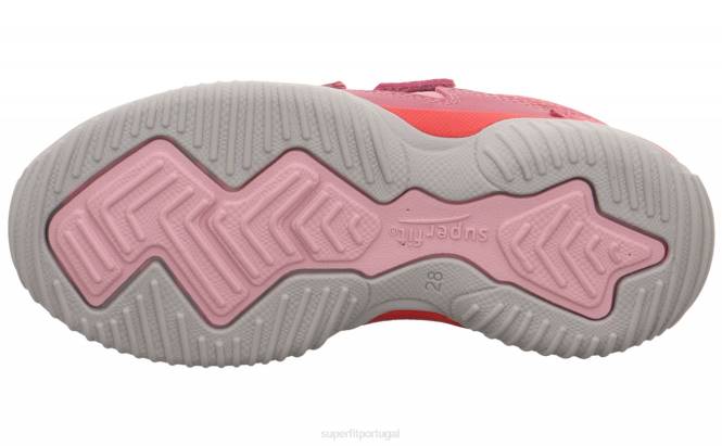 Superfit rosa/vermelho crianças storm - tênis cano baixo com velcro JFFX806