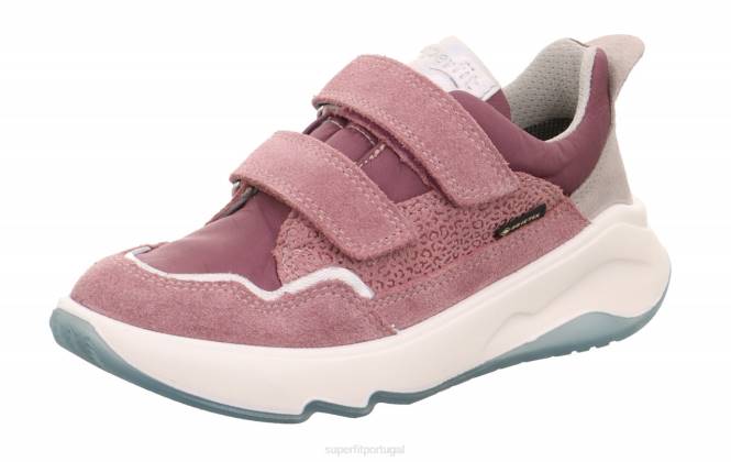 Superfit roxo/cinza crianças melody - tênis cano baixo com velcro JFFX790