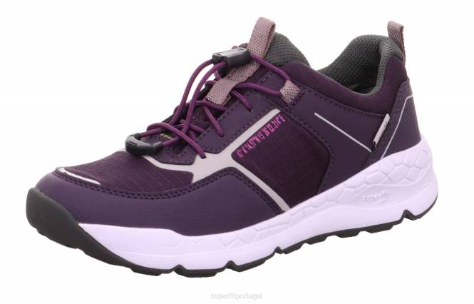 Superfit roxo crianças passeio livre - tênis baixo com fecho de liberação rápida JFFX906