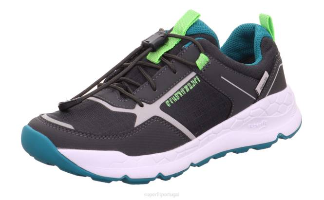 Superfit verde acinzentado crianças passeio livre - tênis baixo com fecho de liberação rápida JFFX887
