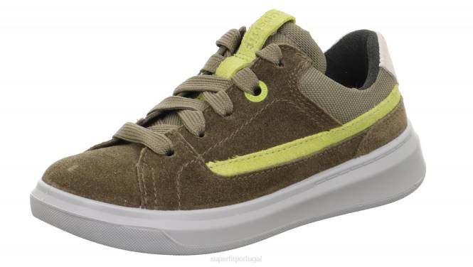 Superfit verde/verde claro crianças cosmo - tênis baixo com cadarço JFFX786