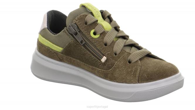 Superfit verde/verde claro crianças cosmo - tênis baixo com cadarço JFFX786
