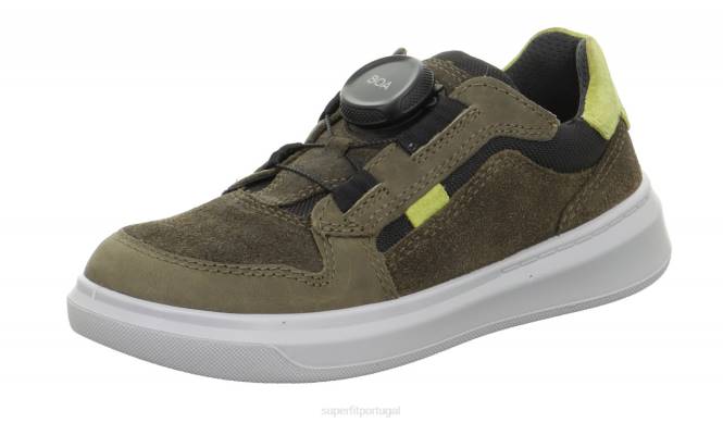 Superfit verde/verde claro crianças cosmo - tênis cano baixo com sistema boa fit JFFX769