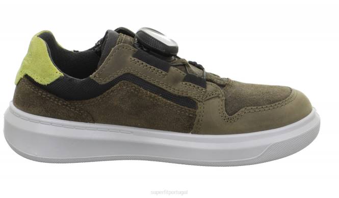 Superfit verde/verde claro crianças cosmo - tênis cano baixo com sistema boa fit JFFX769