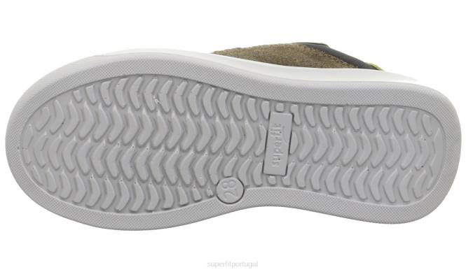 Superfit verde/verde claro crianças cosmo - tênis cano baixo com sistema boa fit JFFX769