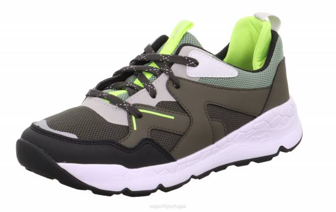 Superfit verde/verde claro crianças free ride - tênis baixo com cadarço JFFX899