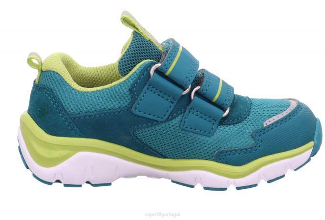 Superfit verde/verde claro crianças sport5 - tênis baixo com fecho de velcro JFFX789