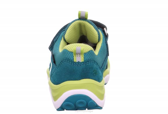 Superfit verde/verde claro crianças sport5 - tênis baixo com fecho de velcro JFFX789