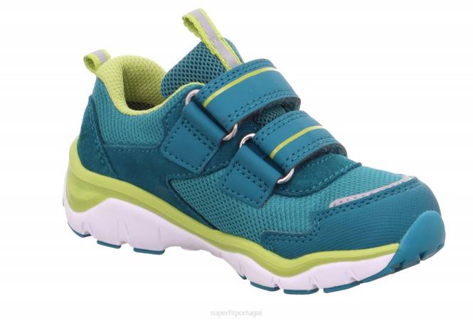 Superfit verde/verde claro crianças sport5 - tênis baixo com fecho de velcro JFFX789