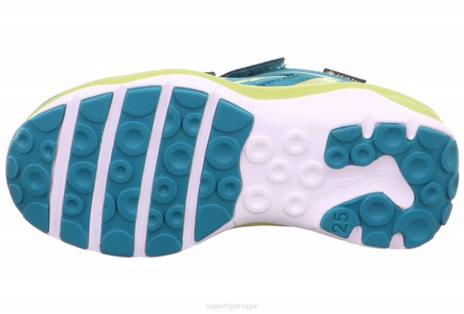 Superfit verde/verde claro crianças sport5 - tênis baixo com fecho de velcro JFFX789
