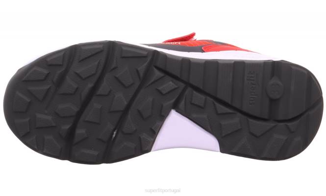 Superfit vermelho/cinza crianças free ride - tênis cano baixo com fecho de velcro JFFX890